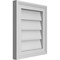 Ekena Millwork Vertical Surface Mount PVC Gable Vnt: Non-Functional, w/2"W x 1-1/2"H, Brickmould Frame, 14"W x 16"H GVPVE14X1602SN - alternate 2